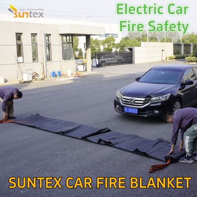 OEM Durable Fiberglass Fire Escape Blanket for EV Cars 550C Heat Resistant Silicone Coated