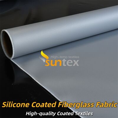 Durable Grey Color Silicone Coated Fiberglass Fabric Double Sided Fire Resistant Fabric Designed for Industrial Insulation