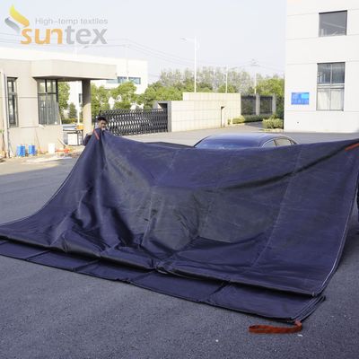 Gray EV Car Fire Blanket Heat Resistant 550℃ to 1000℃