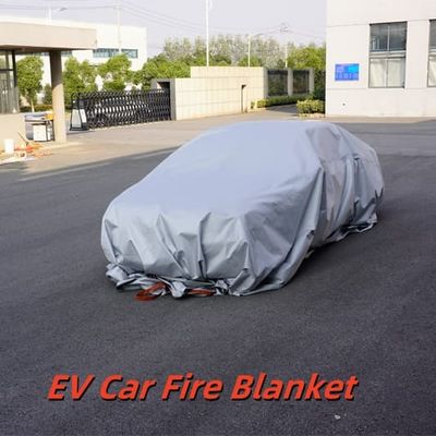 Reusable EV Car Fire Blanket with 550℃/1000℃ Thermal Resistance and Oxygen Deprivation for Lithium-Ion Battery Fires
