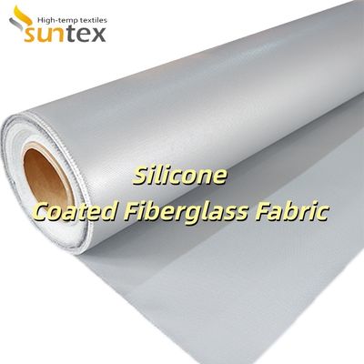 0.3 mm Thickness 400 g/sqm Weight Silicone Coated Fiberglass Fabric for Thermal Insulation and Fire Retardant Applications