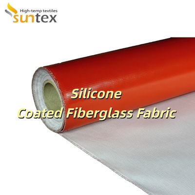 Double Sided Silicone Coated Fiberglass Fabric Alkali Free Grey Color Fireproof Thermal Insulation Cloth