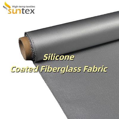 E-Glass Silicone Rubber Coated Fiberglass Fabric with Temperature Resistance -50°C to 500°C, 400 g/sqm Weight, and 0.3 mm Thickness for Thermal Insulation