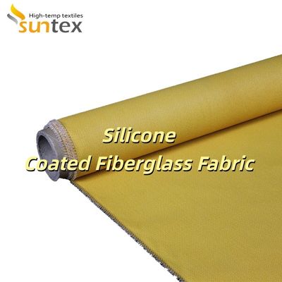 Double Sided Silicone Coated Fiberglass Fabric Alkali Free Grey Color Fireproof Thermal Insulation Cloth