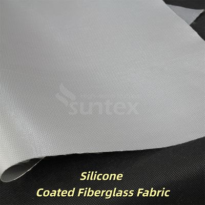 0.3mm 두께, 400 g/sqm 무게, 1.5m 폭의 내열 실리콘 코팅 유리 섬유 직물 (산업용)