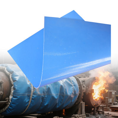 Durable Fire Protection Silicone Coated Fiberglass Fabric with High Temperature Resistance 260℃ 400 g/sqm 0.3 mm for Metalworking