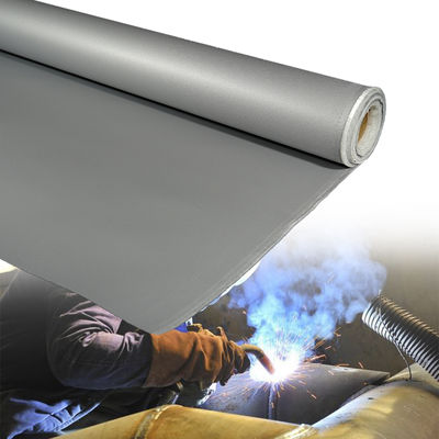 Fireproof Silicone Coated Fiberglass Fabric with Sparks Resistance and Alkali Free Grey Color for Welding Protection
