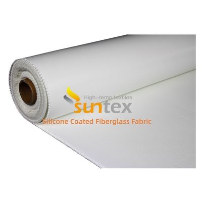 Weatherproof Water Repellent Silicone Coated Fiberglass Fabric with 50 m / 100 m Roll Length for High Temperature Thermal Insulation