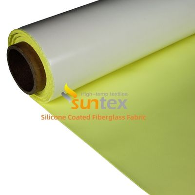 Double Sided Silicone Coated Fiberglass Cloth with 50 m / 100 m Roll Length Weatherproof and Water Repellent