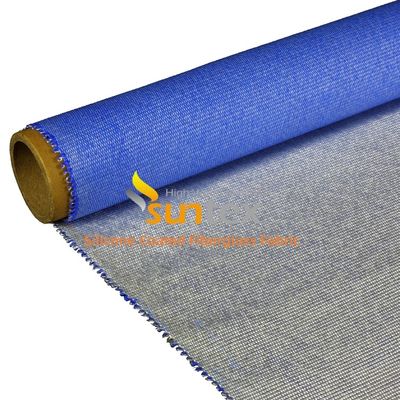Fireproof Silicone Coated Fiberglass Fabric with 50 m / 100 m Roll Length Alkali Free Water Repellent Thermal Insulation Fabric