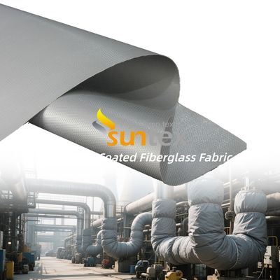 Double Sided Silicone Coated Fiberglass Fabric with 50 m / 100 m Roll Length Corrosion Resistant and Weatherproof