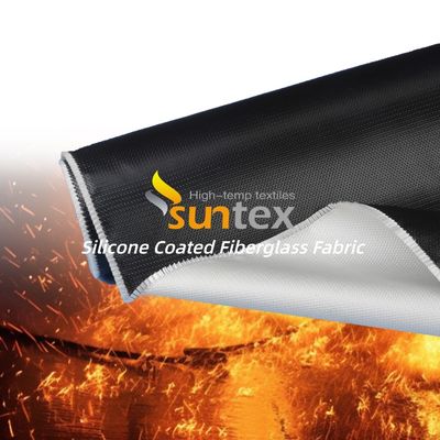1100gsm High Temperature Silicone Coated Fiberglass Fabric for Removable Insulation Jacket with 50 m / 100 m Roll Length