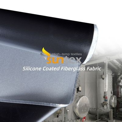 Double Sided Silicone Coated Fiberglass Fabric with Temperature Resistance -50°C to 500°C and 50 m / 100 m Roll Length