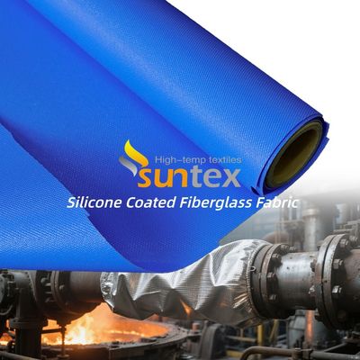 Double-Sided Silicone Coated Fiberglass Fabric with 50 m / 100 m Roll Length and Water Repellent Properties for High-Temperature Applications