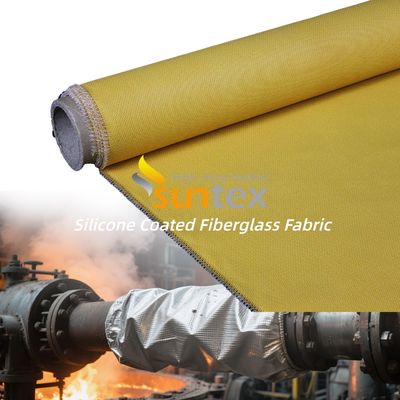 Flame Retardant Thermal Insulation Anti-Aging Silicone Coated Fiberglass Fabric for High Temperature Applications