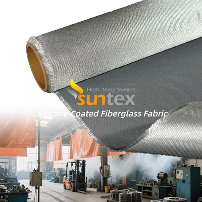 Fireproof Heat Resistant Silicone Coated Fiberglass Fabric with 850g/m2 Weight for High Temperature Insulation
