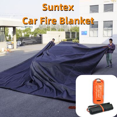 Suntex Car Fire Blanket with Easy Deployment and Two-Person Operation in Convenient Storage Holdall