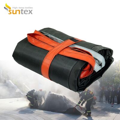 Gray EV Car Fire Blanket with 550℃/1000℃ Thermal Resistance and Oxygen Deprivation for Fire Pit Mat Safety