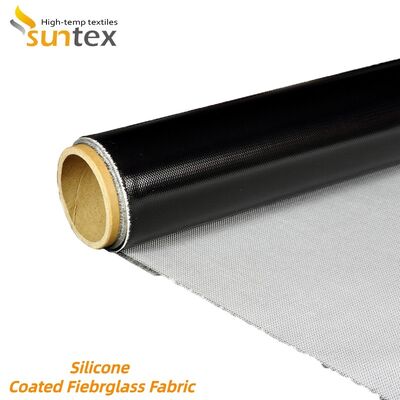 Fireproof 850g/m2 Heat Resistant Silicone Coated Fiberglass Fabric for High Temperature Protection