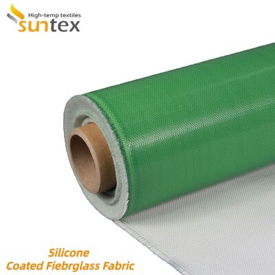 Flame Retardant Silicone Coated Fiberglass Fabric with 850g/m2 Weight and 0.75mm Thickness for 260℃ Heat Resistance