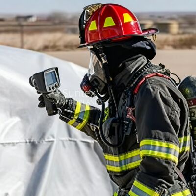 550℃/1000℃ 열 저항 및 산소 결핍 기능을 갖춘 회색 EV 차량 화재 담요 (화덕 매트 보호용)