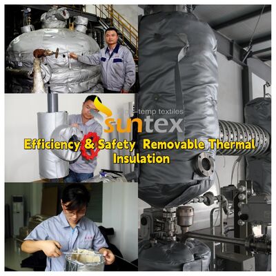 맞춤형 방수 및 방유 기능의 탈착식 단열 재킷용 1000°C 내열 유리 섬유 천