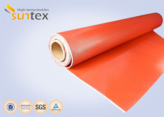 Heat Shield Material: Red 32 Oz Silicone Coated Fiberglass Cloth