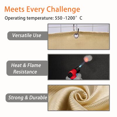 100% 유리섬유 용접 덮개 550°C 열에 내성이 있는 액릴 코팅 불 덮개 용접 및 화재 보호