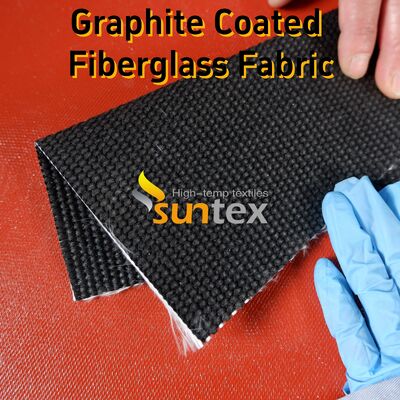 High Temperature Resistant Graphite Coated Fiberglass Fabric with 750℃ Coating and 550℃ Base for Welding Blankets