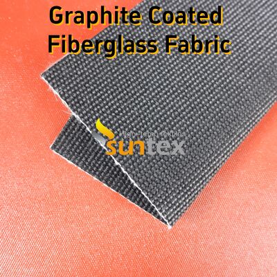 High Temperature Fiberglass Cloth with 750℃ Coating and 550℃ Fabric Resistance in 28.82oz/sqy Graphite Coated Fiberglass Fabric
