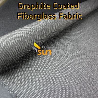 Black Graphite Coated High Temperature Fiberglass Cloth with 750℃ Temperature Resistance and Abrasion Resistant Properties
