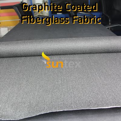 Graphite Coated High Temperature Fiberglass Cloth with 750℃ Resistance and 28.82oz/sqy Weight for Fire Curtains and Welding Blankets