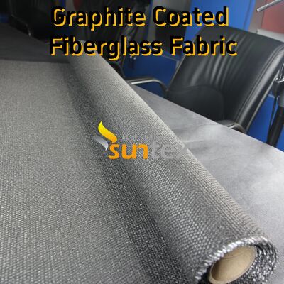 Graphite Coated Fiberglass Fabric with 750℃ Temperature Resistance 28.82oz/sqy Unit Weight and Black Plain Pattern for Welding Blanket