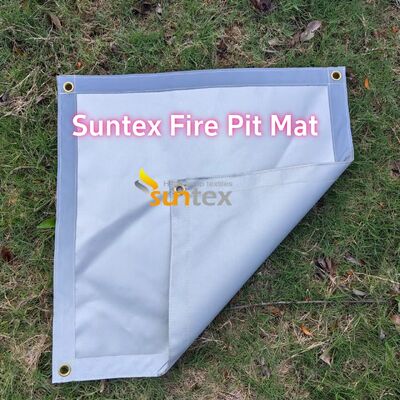 3 Layer Silicone Coated Fire Pit Mat 550C Heat Resistant with Customizable Sizes for Deck and Grass Protection