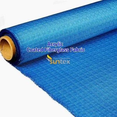 Red 0.4mm Acrylic Coated Fiberglass Fabric with 550 Degree C Temperature Resistance for Welding Blankets