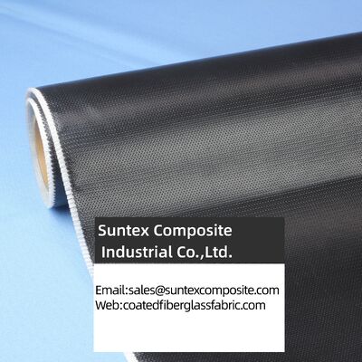 High Temperature Silicone Coated Fiberglass Fabric with Two Side Silicone Rubber Coating and Alkali Free E-Glass for 550°C Resistance