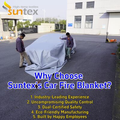 Gray EV Car Fire Blanket with 550℃/1000℃ Thermal Resistance and Oxygen Deprivation for Fire Safety