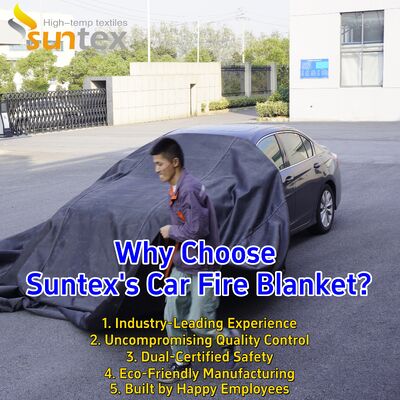 1200° C High Temperature Resistance Fiberglass EV Car Fire Blanket Stops EV Fires in 30 Seconds