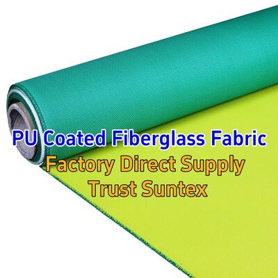 High Strength 460 g/sqm PU Coated Fiberglass Fabric with 0.41 mm Thickness and M0 Fire Resistance