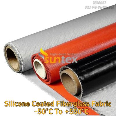 High Temperature Heat Resistant Silicone Rubber Coated Twill Woven Fiberglass Mesh Cloth